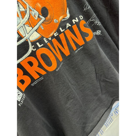 Vintage 1995 Cleveland Browns Dawg Pound TShirt XL Delta Single Stitch NFL Black - Picture 3 of 10